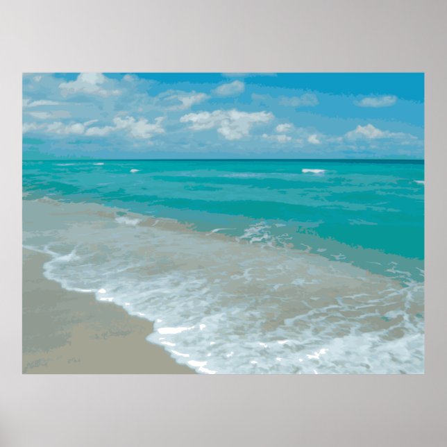 Poster Extreme Relaxation Beach View Graphique (Devant)