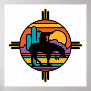 Poster Extrémité de l'Indien d'Amerique indigène de