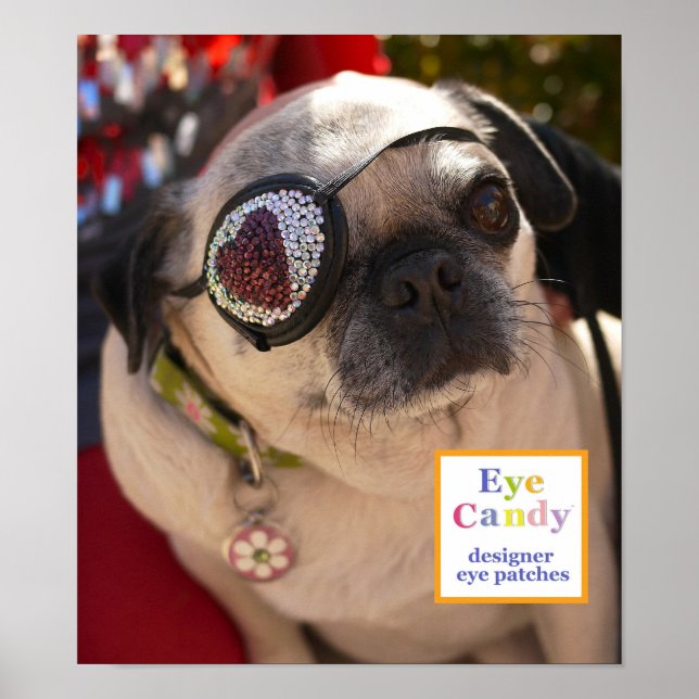 Poster: Eye Candy Eyes Mascot, Trixie the Pug Poster (Front)