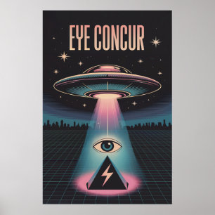 POSTER EYE CONCUR ALIEN PYRAMIDE PUISSANCE