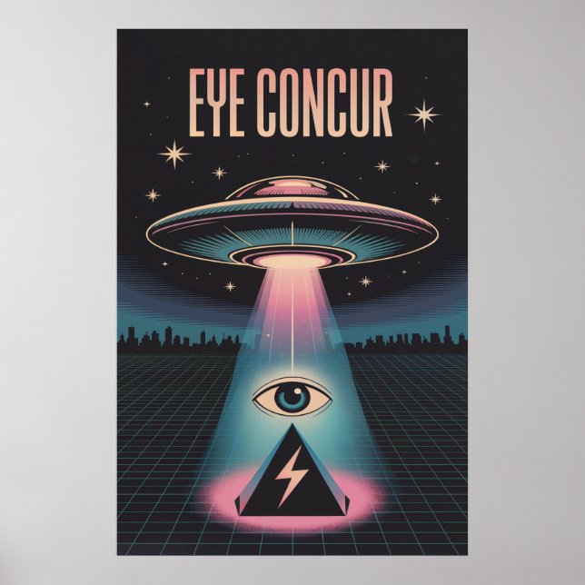POSTER EYE CONCUR ALIEN PYRAMIDE PUISSANCE (Devant)