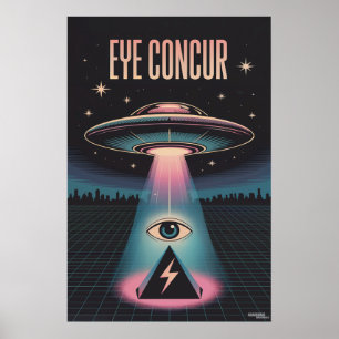 POSTER EYE CONCUR ALIEN PYRAMIDE PUISSANCE