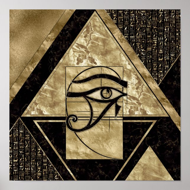 Poster Eye of Horus - Golden Ratio (Devant)