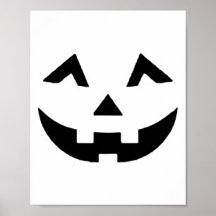 Poster Eyelashes Jack-o'-lantern Face Citrouille Hallowen