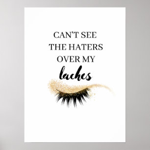 Poster Eyelashes Les citations de Lashes ne peuvent pas v