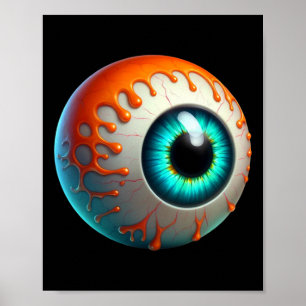 Poster Eyell humain mince Déplaisant Halloween Funny Lazy