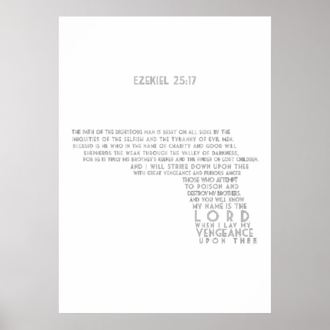 POSTER EZEKIEL 25 17 (Devant)