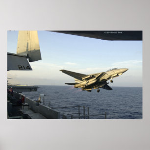Poster F14 Lance De L'USS Kitty Hawk