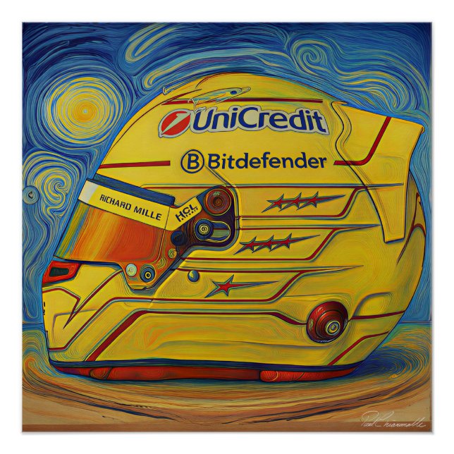 Poster F1 Lewis Helmet (Devant)