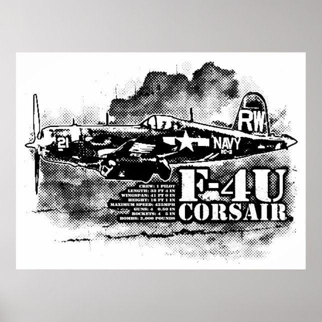 POSTER F4U CORSAIR (Devant)