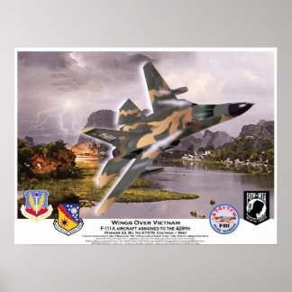 Poster F-111A se bat contre Vietnam Aardvark