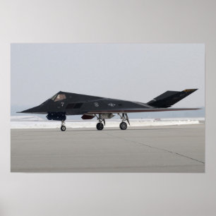 Poster F-117 Avion de chasse furtif de nuit