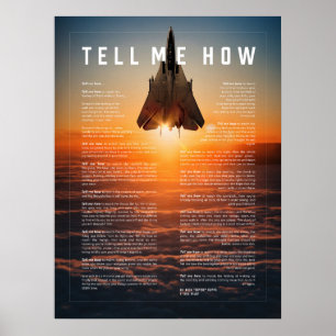Poster F-14 avec Tell Me How ode aux pilotes militaires