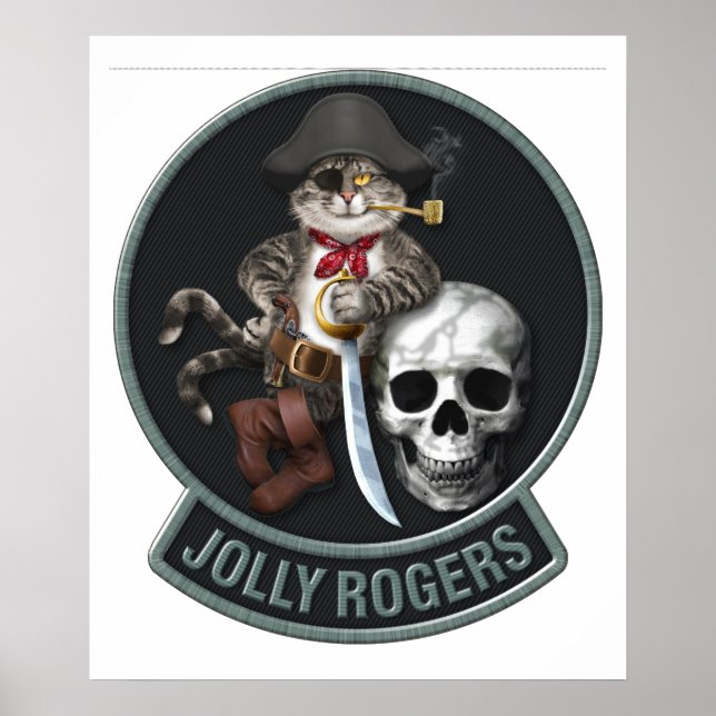 Poster F-14 Jollys rogers de mascotte Tomcat (Devant)