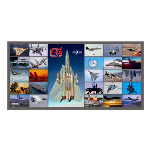 POSTER F-14 TOMCAT "MONTAGE" (Devant)