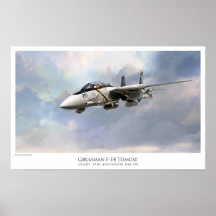 POSTER F-14A TOMCAT VF-84 JOLLYS ROGERS