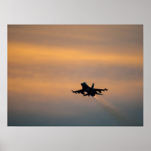 Poster F-16 Aéronefs de Faucon de combat