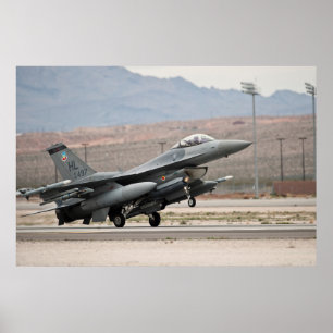 Poster F-16 Aéronefs de Faucon de combat