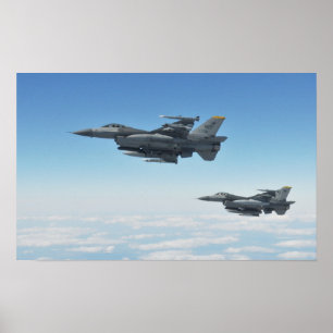 Poster F-16 Aéronefs de Faucon de combat