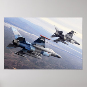 Poster F-16 Aéronefs de Faucon de combat
