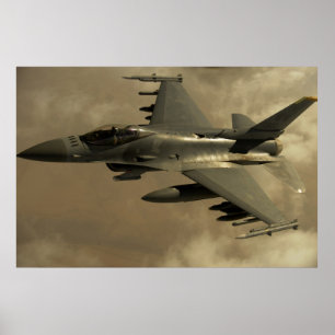 Poster F-16 Aéronefs de Faucon de combat