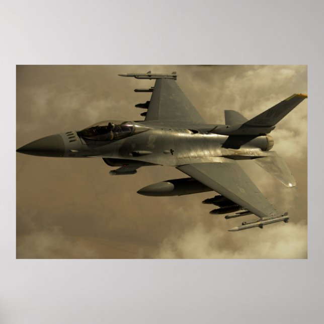 Poster F-16 Aéronefs de Faucon de combat (Devant)