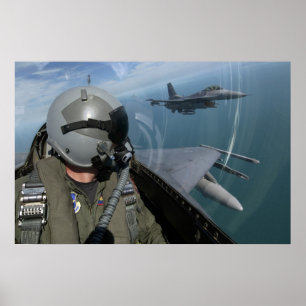 Poster F-16 Aéronefs de faucons de combat