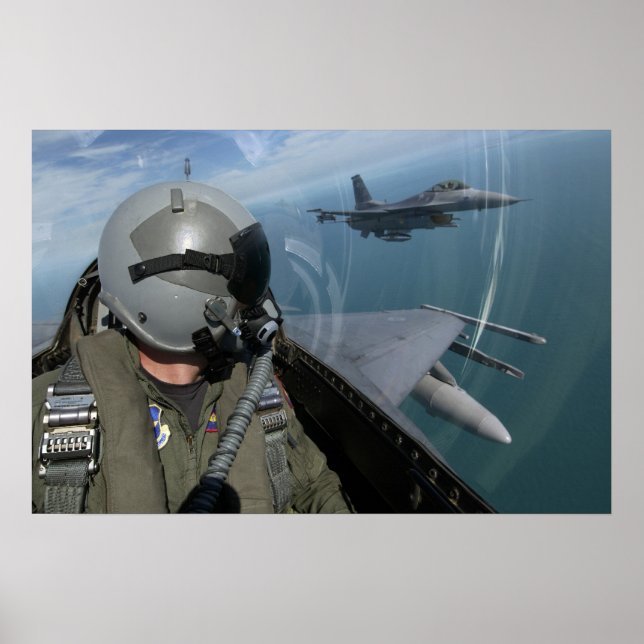 Poster F-16 Aéronefs de faucons de combat (Devant)