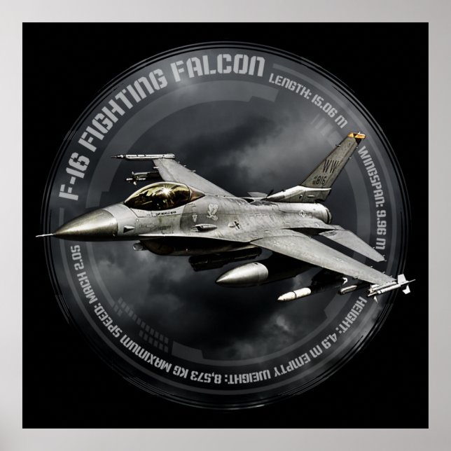 Poster F-16 Faucon combattant (Devant)