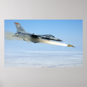 Poster F-16 lance un missile anticonformiste