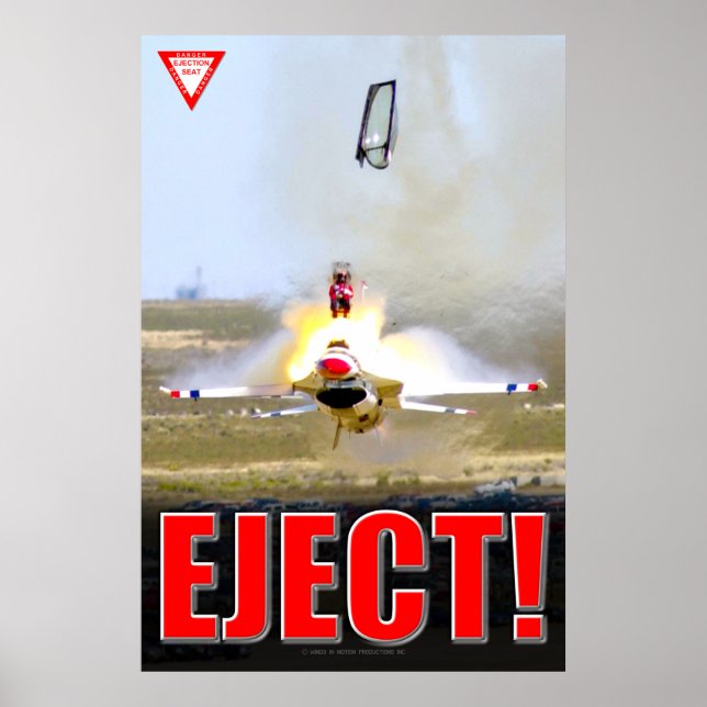 POSTER F-16C COMBAT FALCON - EJECT! (Devant)