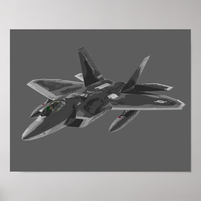 Poster F 22 Raptor Aéronefs de chasseurs furtifs (Devant)
