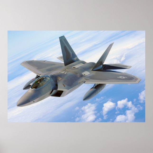 Poster F-22 Raptor Military Jet (Devant)