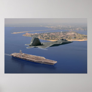 Poster F-22 Raptor Mouche-Par