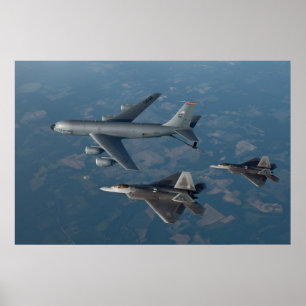 Poster F-22 Raptors et KC-135 Stratotanker