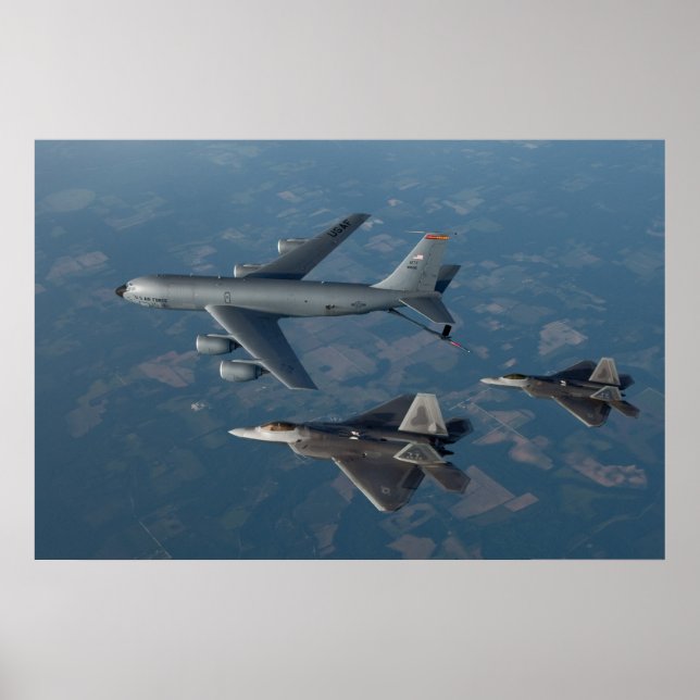 Poster F-22 Raptors et Stratotanker KC-135 (Devant)