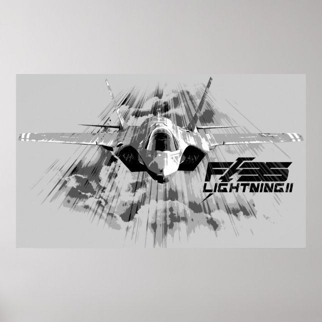 Poster F-35 Éclair II Imprimer (Devant)