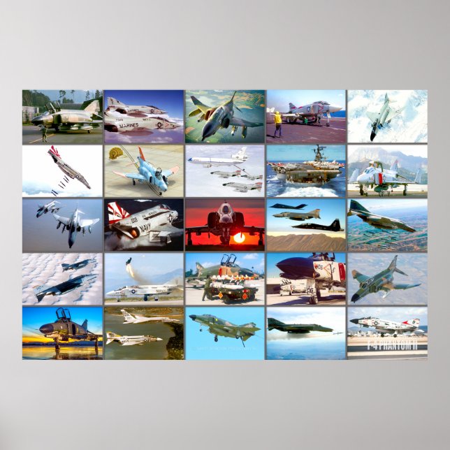 POSTER F-4 PHANTOM II "MONTAGE" (Devant)