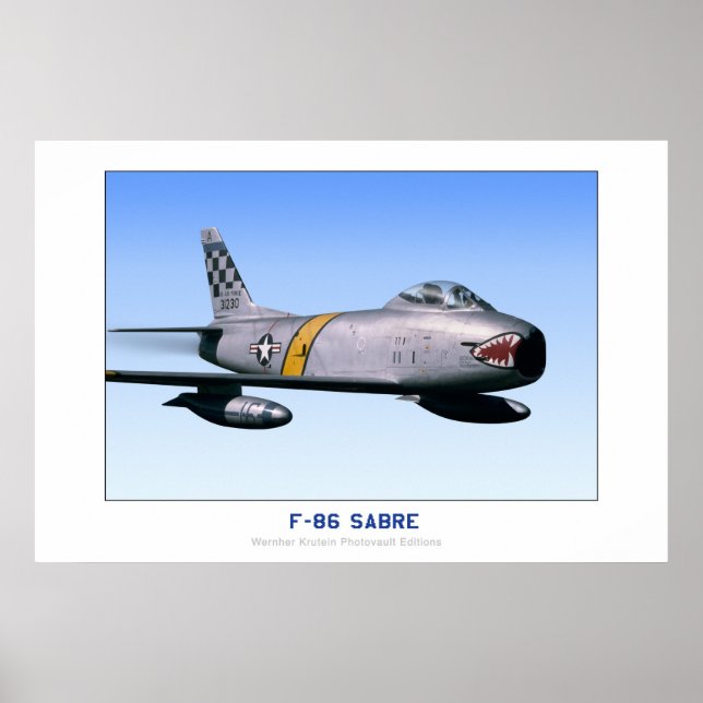 Poster F-86 Sabre nord-américain (Devant)