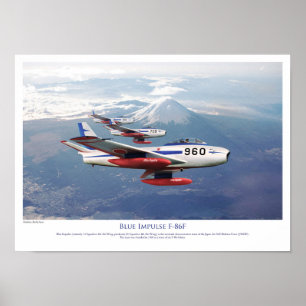 Poster F-86F Blue Impulse ブルーインパルス