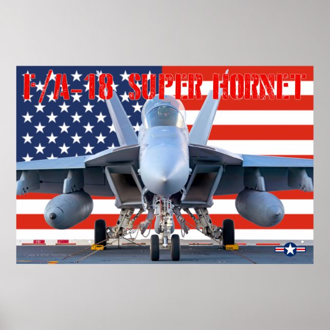 POSTER F/A-18 SUPER HORNET NOUS DRAPEAU (Devant)