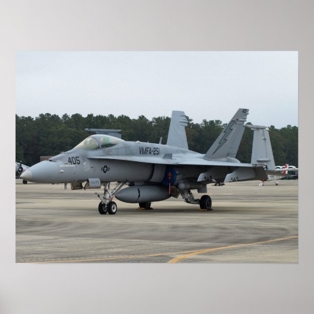 Poster F/A-18C de VMFA-251 de MCAS Beaufort, SC (Devant)