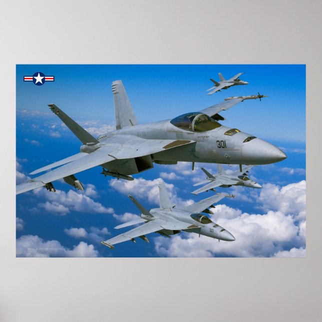 POSTER F/A-18E SUPER HORNET (Devant)