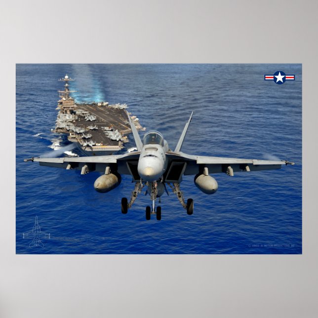 POSTER F/A-18E SUPER HORNET (Devant)