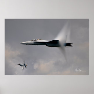 Poster F/A-18F en vol