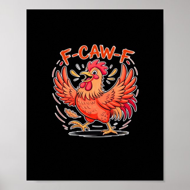 Poster F-Caw-F Attitude Classic Retro Style (Devant)