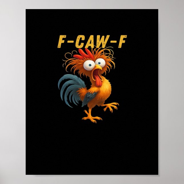 Poster F-Caw-F-Chicken Essential Retro Classic (Devant)