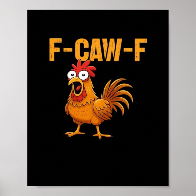 Poster F-Caw-F-Chicken Essential Simple Design (Devant)