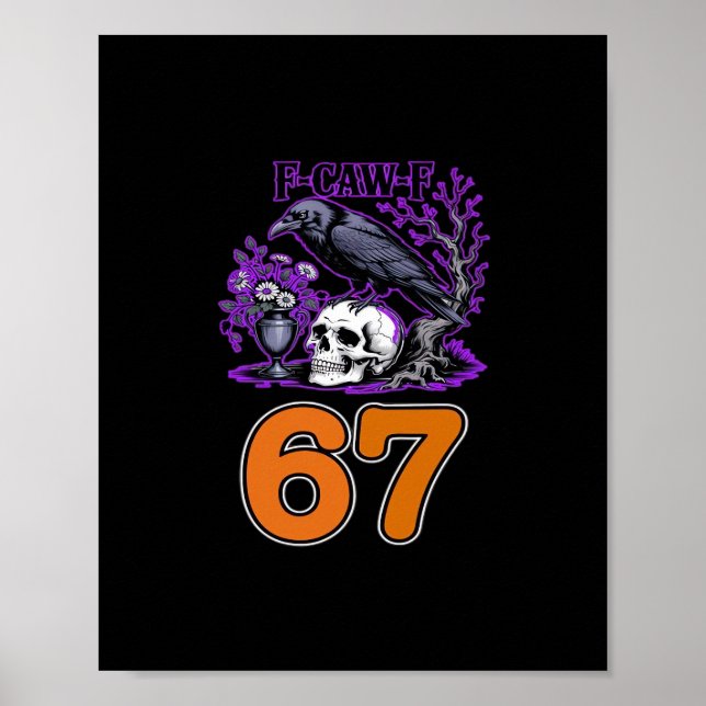 Poster F-Caw-F Chicken Halloween Classic Funny Trendy (Devant)