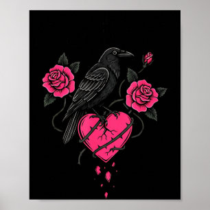 Poster F Caw F Crow Anti Saint-Valentin Sombre Gothique B